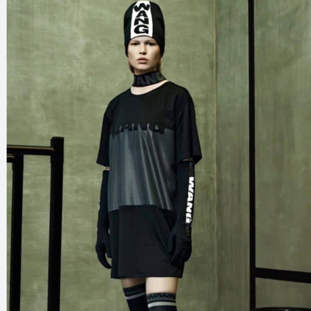 Alexander Wang x H&M 2014 Collab black and white hat / beanie